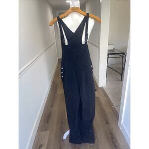 Vtg London London Women Sz S Parachute Overalls Carpenter Grunge Skater Black